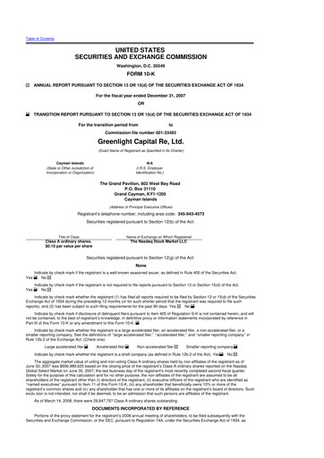 Thumbnail Greenlight Re 10-K Annual Report 