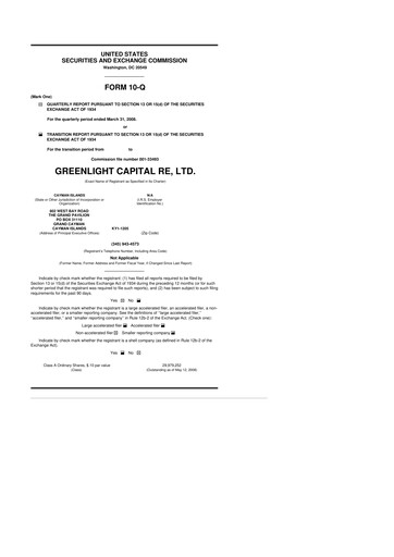 Thumbnail Greenlight Re 10-Q Quarterly Report FY 