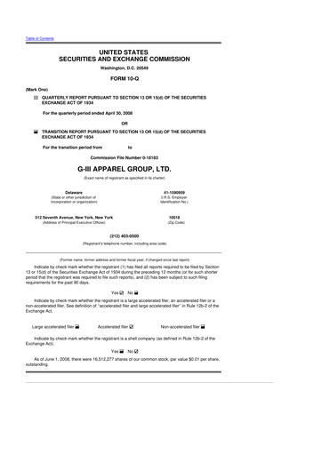 Thumbnail G-III Apparel Group 10-Q Quarterly Report FY 