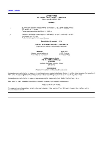 Thumbnail Ally Financial 10-Q Quarterly Report FY 