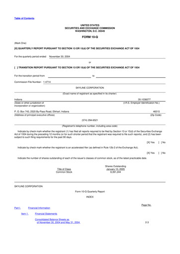 Miniature Champion Homes 10-Q Rapport trimestriel  