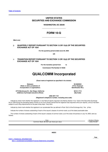 Vorschaubild QUALCOMM 10-Q Quartalsbericht  