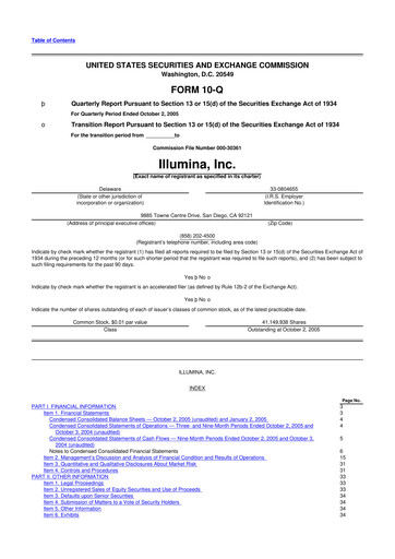 Thumbnail Illumina 10-Q Quarterly Report FY 