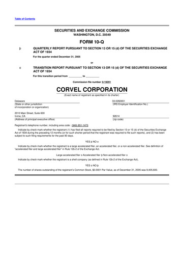 Thumbnail CorVel Corporation
 10-Q Quarterly Report FY 