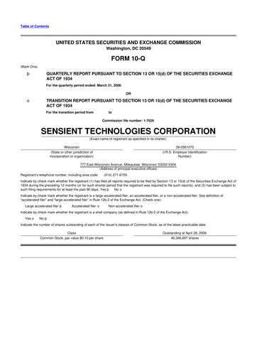 Thumbnail Sensient Technologies
 10-Q Quarterly Report FY 