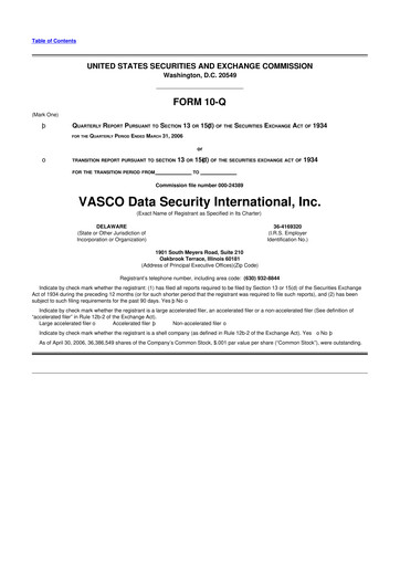 Vorschaubild OneSpan 10-Q Quartalsbericht  