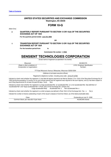 Thumbnail Sensient Technologies
 10-Q Quarterly Report FY 