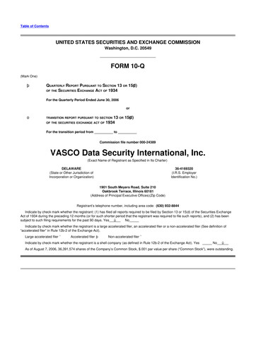 Vorschaubild OneSpan 10-Q Quartalsbericht  