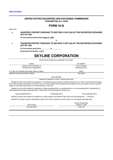 Miniature Champion Homes 10-Q Rapport trimestriel  