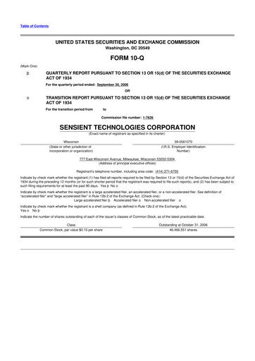 Thumbnail Sensient Technologies
 10-Q Quarterly Report FY 