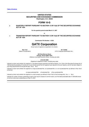 Thumbnail GATX 10-Q Quarterly Report FY 