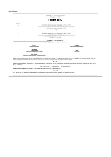 Vorschaubild Commerce Bancshares
 10-Q Quartalsbericht  