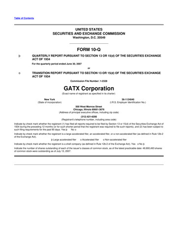 Thumbnail GATX 10-Q Quarterly Report FY 
