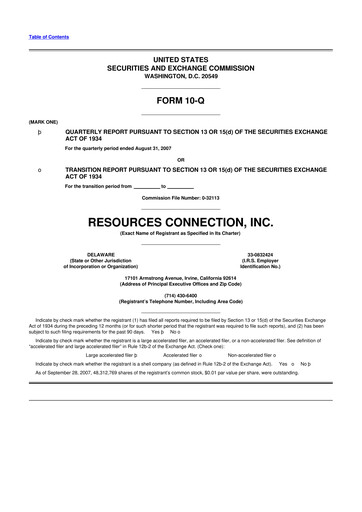 Thumbnail RGP (Resources Connection) 10-Q Quarterly Report FY 