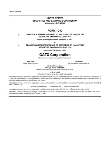 Thumbnail GATX 10-Q Quarterly Report FY 