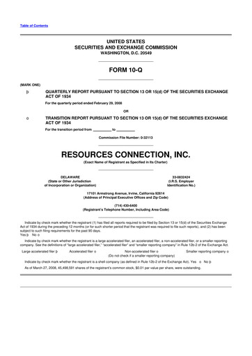 Thumbnail RGP (Resources Connection) 10-Q Quarterly Report FY 