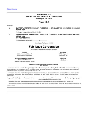 Thumbnail Fair Isaac (FICO) 10-Q Quarterly Report FY 