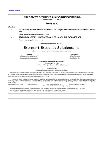 Thumbnail XPO Logistics 10-Q Quarterly Report FY 