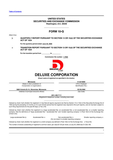 Thumbnail Deluxe Corporation 10-Q Quarterly Report FY 