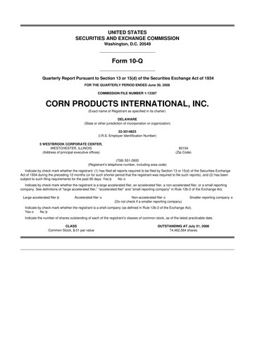 Thumbnail Ingredion 10-Q Quarterly Report FY 