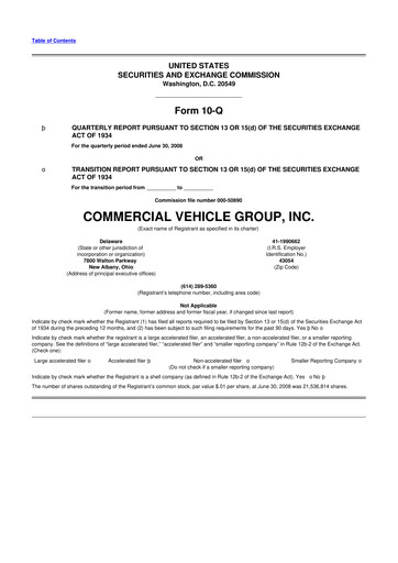 Vorschaubild Commercial Vehicle Group (CVG) 10-Q Quartalsbericht  