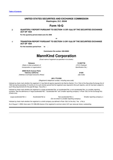 Thumbnail MannKind Corp 10-Q Quarterly Report FY 