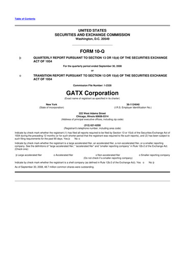 Thumbnail GATX 10-Q Quarterly Report FY 