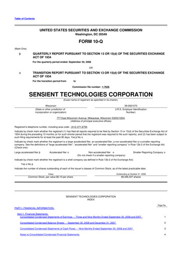 Thumbnail Sensient Technologies
 10-Q Quarterly Report FY 