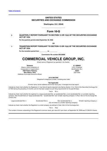 Vorschaubild Commercial Vehicle Group (CVG) 10-Q Quartalsbericht  