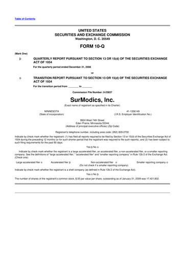 Thumbnail SurModics 10-Q Quarterly Report FY 