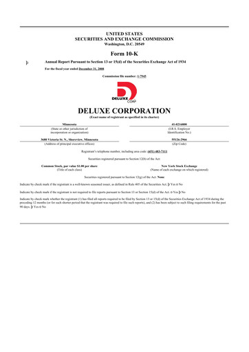 Thumbnail Deluxe Corporation 10-K Annual Report 