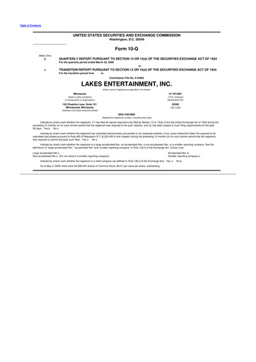 Thumbnail Golden Entertainment
 10-Q Quarterly Report FY 