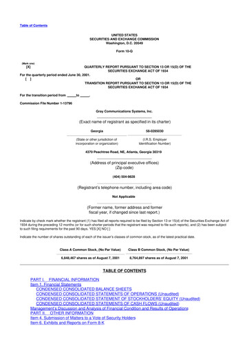 Miniature Gray Media
 10-Q Rapport trimestriel  