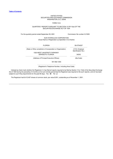 Thumbnail Helios Technologies 10-Q Quarterly Report FY 