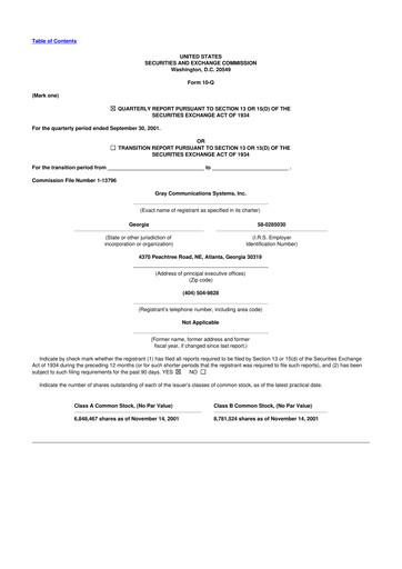 Miniature Gray Media
 10-Q Rapport trimestriel  