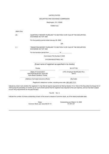 Vorschaubild Dycom Industries 10-Q Quartalsbericht  