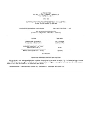 Thumbnail Helios Technologies 10-Q Quarterly Report FY 