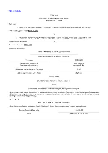 Miniature First Horizon Corporation 10-Q Rapport trimestriel  