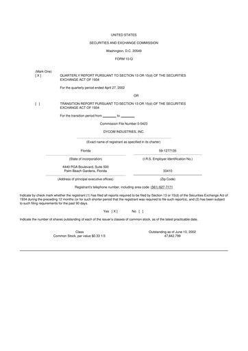 Vorschaubild Dycom Industries 10-Q Quartalsbericht  