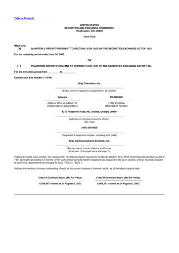 Miniature Gray Media
 10-Q Rapport trimestriel  