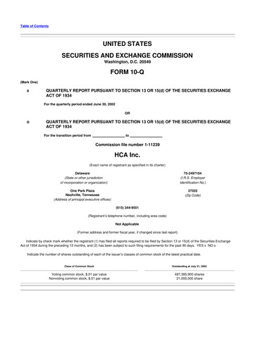 Thumbnail HCA Healthcare 10-Q Quarterly Report FY 