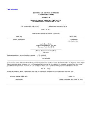 Thumbnail Popular, Inc. (Banco Popular de Puerto Rico) 10-Q Quarterly Report FY 