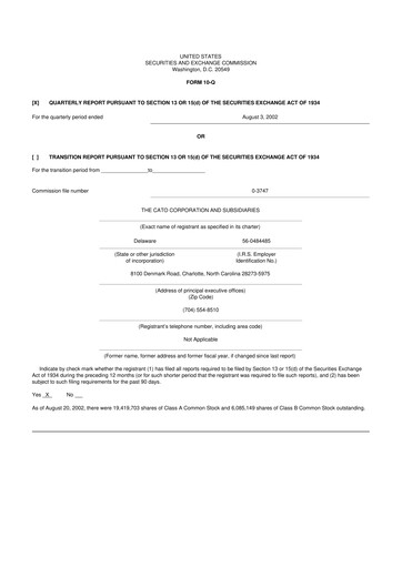 Thumbnail Cato Fashion 10-Q Quarterly Report FY 