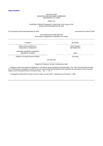 Thumbnail Helios Technologies 10-Q Quarterly Report FY 