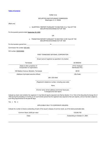 Miniature First Horizon Corporation 10-Q Rapport trimestriel  