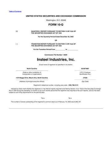 Thumbnail Insteel Industries 10-Q Quarterly Report FY 
