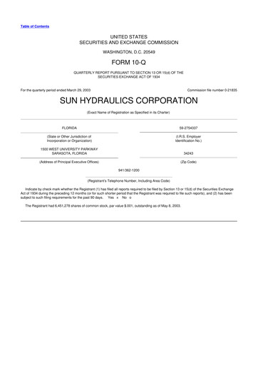 Thumbnail Helios Technologies 10-Q Quarterly Report FY 