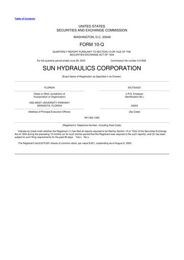 Thumbnail Helios Technologies 10-Q Quarterly Report FY 