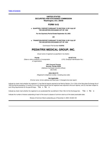 Thumbnail Pediatrix Medical Group 10-Q Quarterly Report FY 