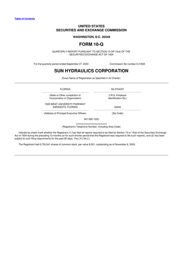 Thumbnail Helios Technologies 10-Q Quarterly Report FY 